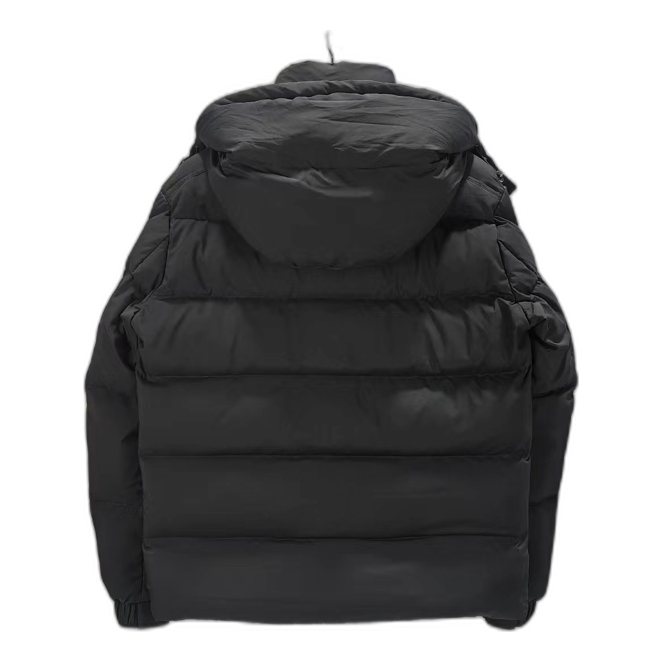 Moncler Maya Matte Hooded Puffer Jacket in Black