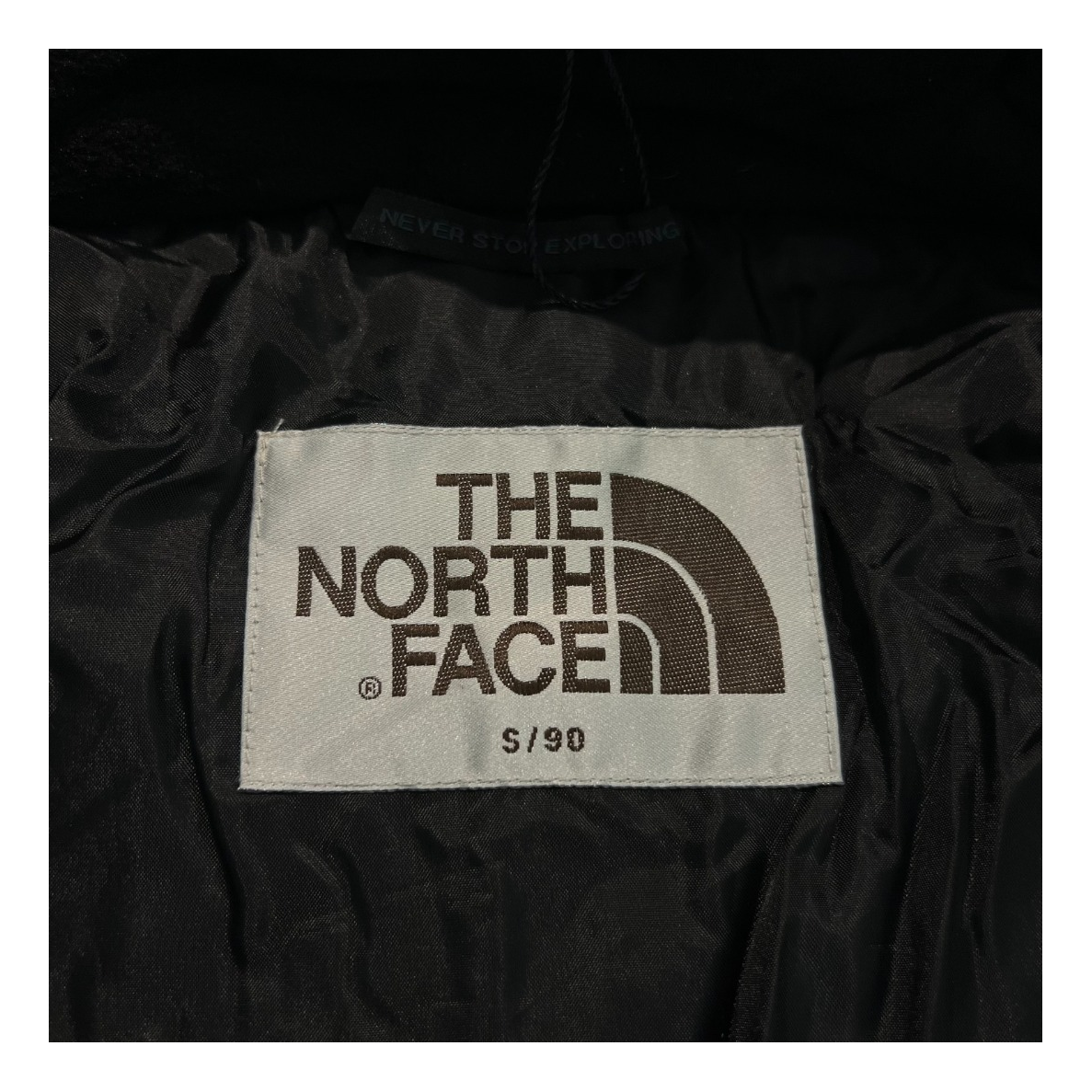 The North Face Hooded Long Puffer Coat in Black