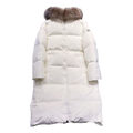 Moncler Marrionnier Long Puffer Coat in Ivory