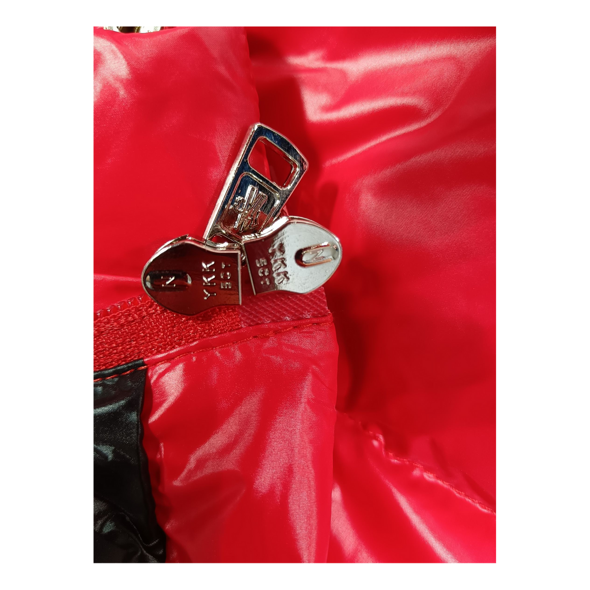 Moncler Hanoverian Glossy Hooded Long Puffer Coat in Red