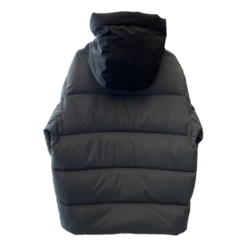 Moncler Contrast-Hood Colour-Block Puffer Jacket