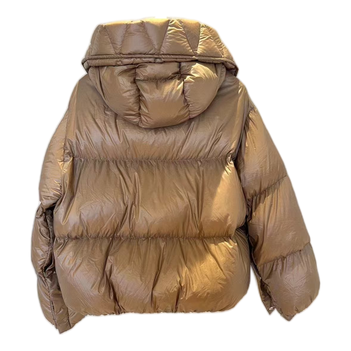 Moncler Borey Hooded Puffer Jacket in Bronze