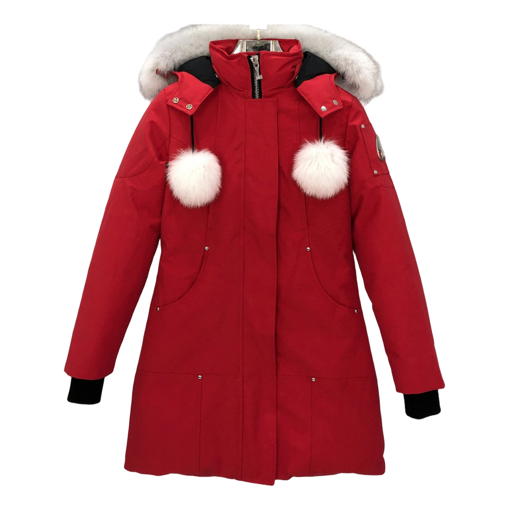 Moose Knuckles Stirling Parka with White Fur Trim