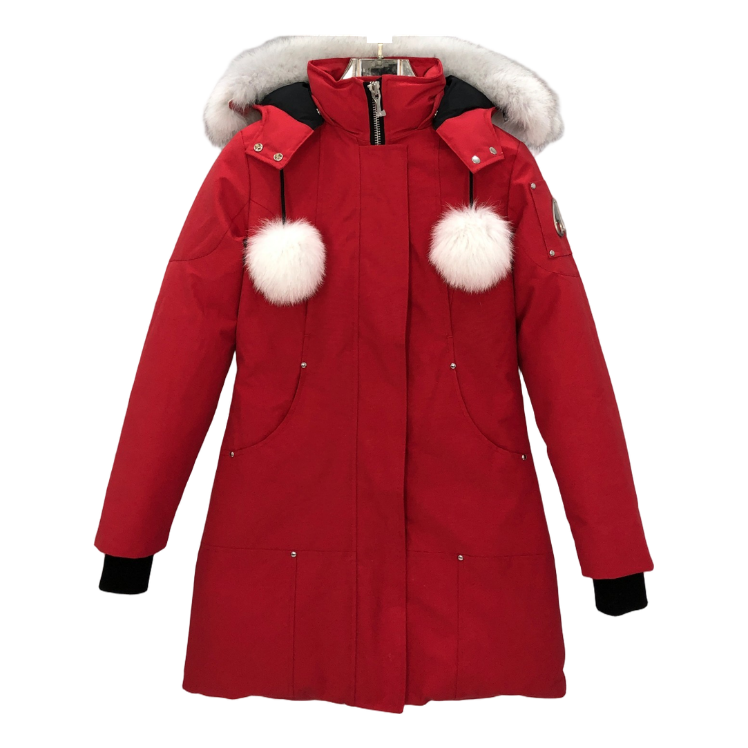 Moose Knuckles Stirling Parka with White Fur Trim
