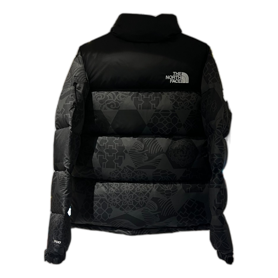 The North Face 1996 Nuptse Patterned Puffer Jacket in Black | 700-Fill